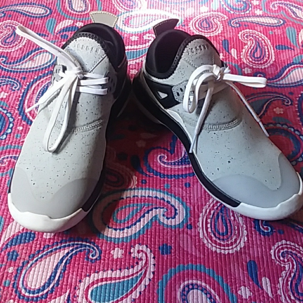 Grey, Black,  and White Jordans